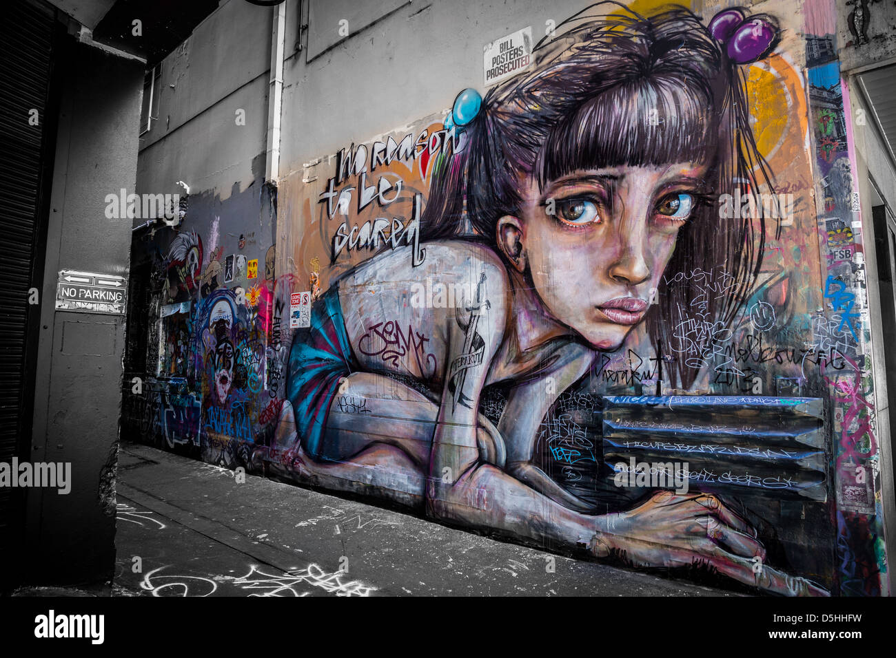 Nascosto Arte, vicoli di Melbourne Foto Stock