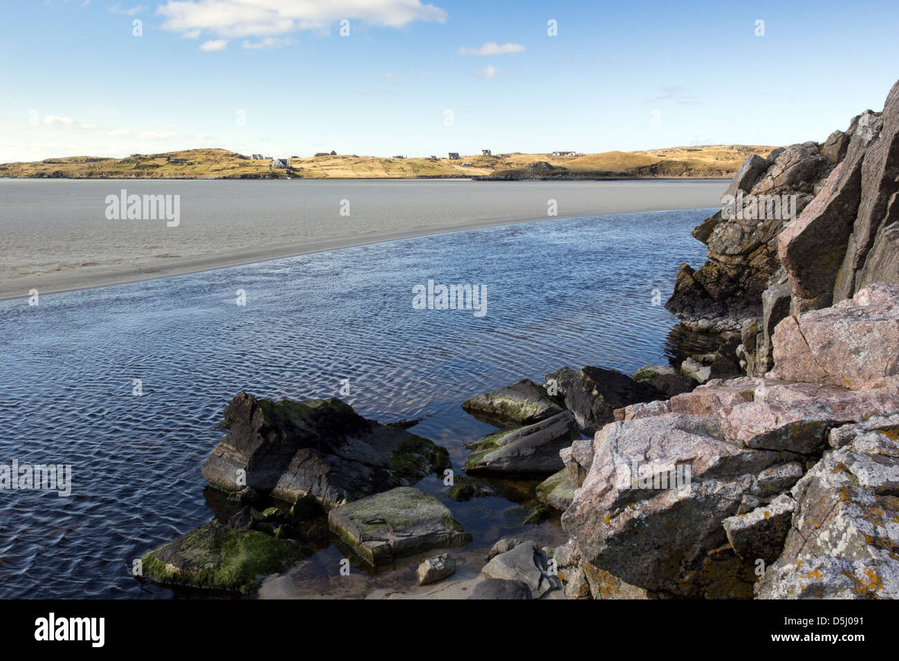 Uig spiaggia isola di Lewis Ebridi Esterne della Scozia UK Foto Stock