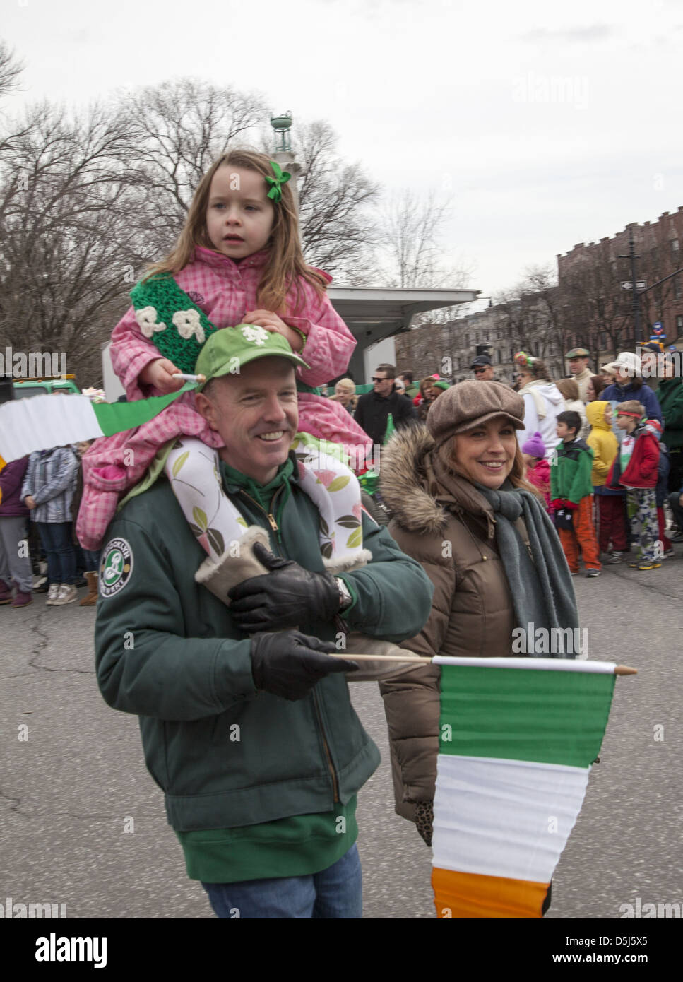 L'annuale parata irlandese a Park Slope di Brooklyn, NY questo anno è stato celebrato a San Patrizio, Marzo 17th. Foto Stock