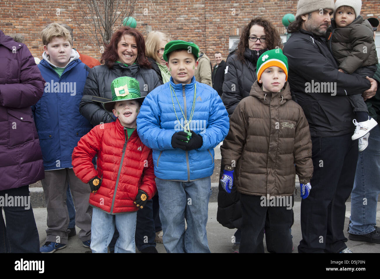 L'annuale parata irlandese a Park Slope di Brooklyn, NY questo anno è stato celebrato a San Patrizio, Marzo 17th. Foto Stock