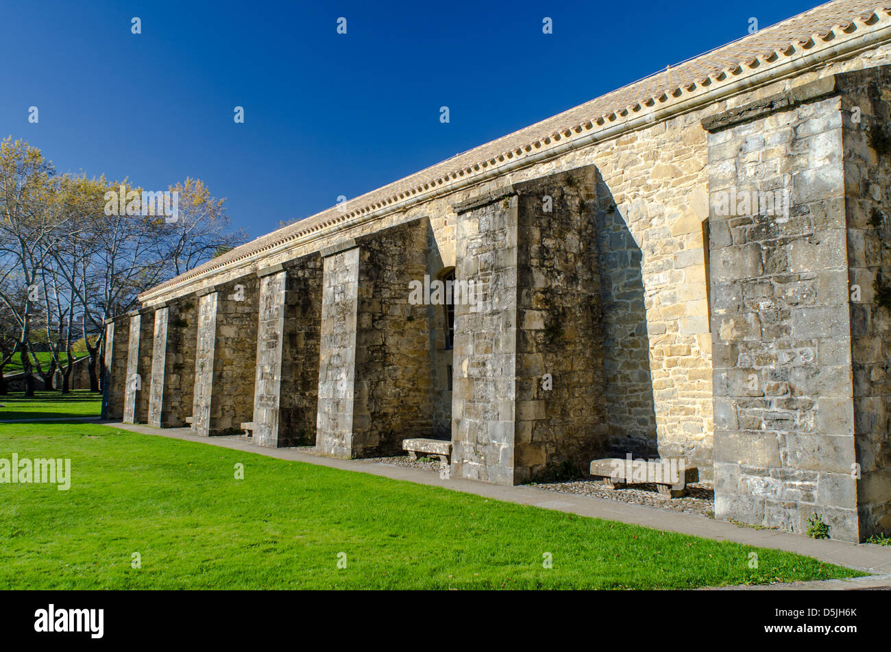 Edificio fortificato di Ciudadela area verde, Pamplona, Navarra, Spagna Foto Stock