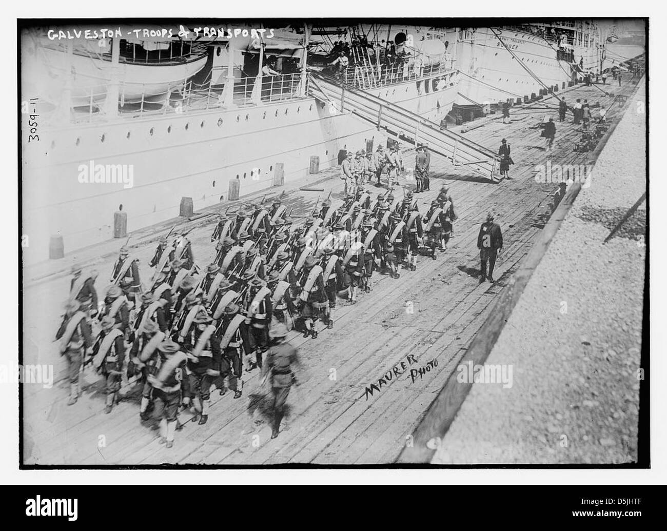 Galveston -- le truppe e i trasporti (LOC) Foto Stock