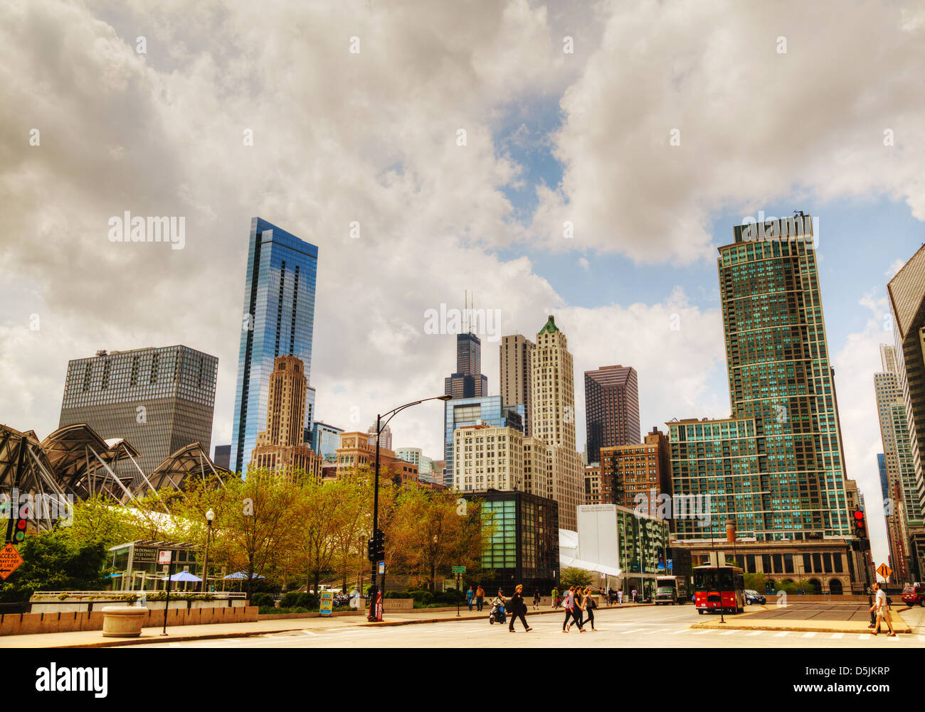 Il centro di Chicago Foto Stock
