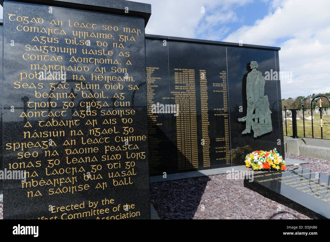 Contea di Antrim Memorial repubblicano, Milltown cimitero, Belfast Irlanda del Nord Foto Stock