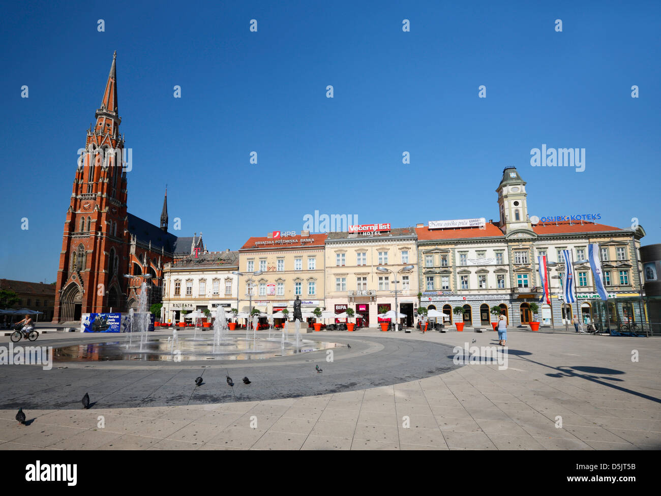 Osijek, Ante Starcevic piazza principale. Foto Stock