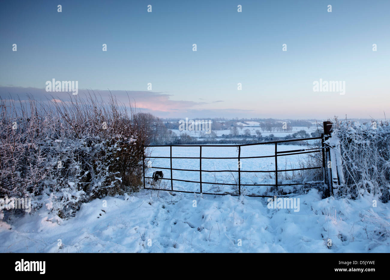 Fattoria in inverno Foto Stock