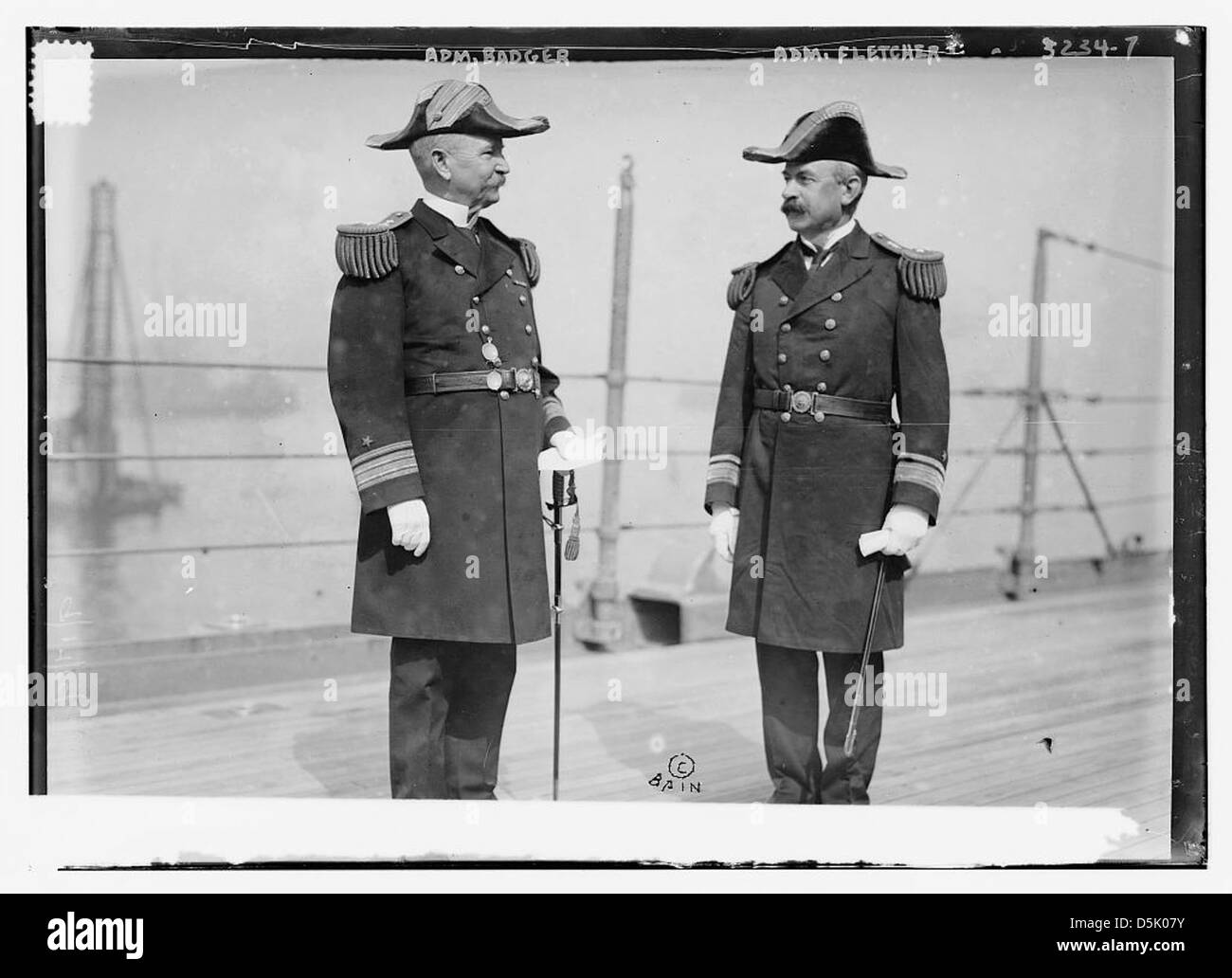 Adm. Badger e ADM. Fletcher (LOC) Foto Stock