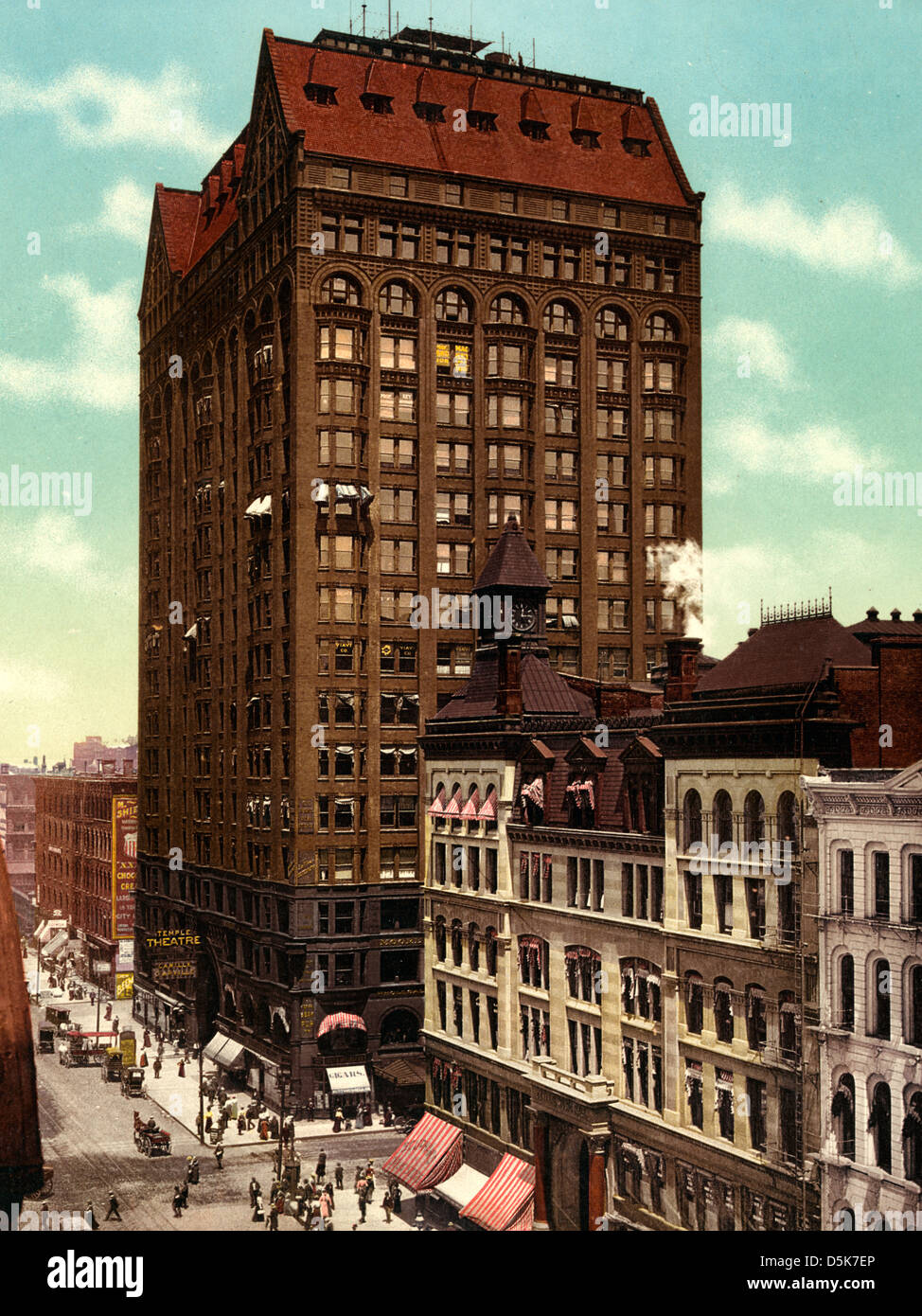 Tempio massonico, Chicago, Illinois, circa 1900 Foto Stock