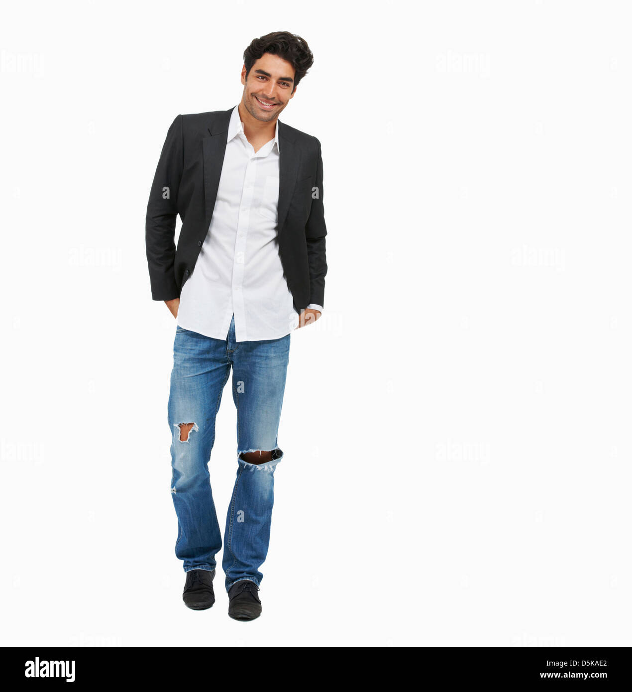 Ritratto in studio di uomo elegante Foto Stock