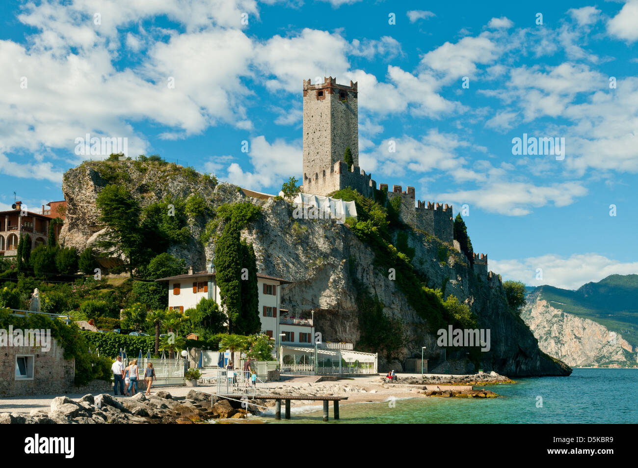 Castello di Malcesine, Lago di Garda, Italia Foto Stock