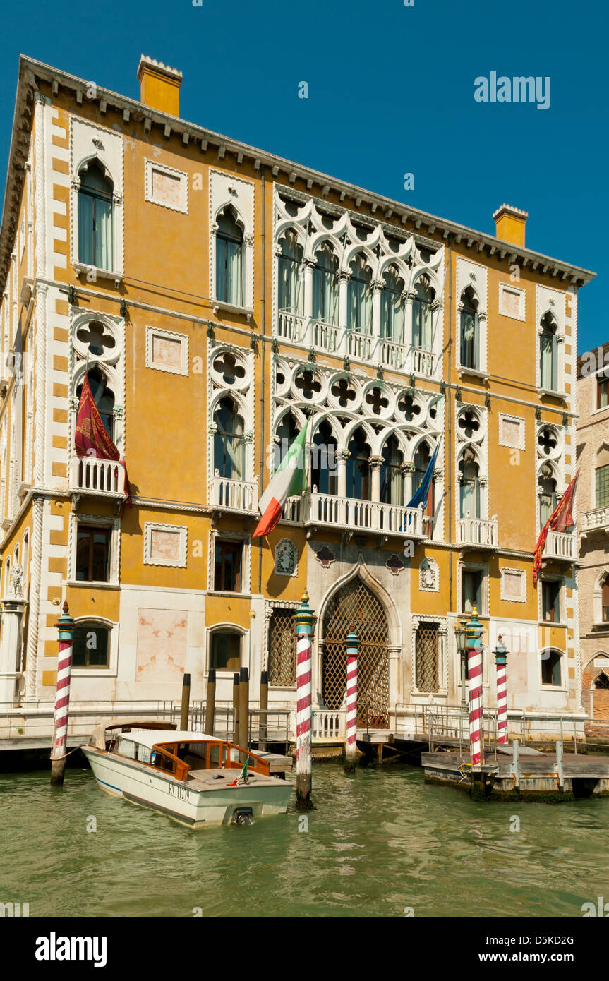 Palazzo Cavalli-Franchetti, Grand Canal, Venezia, Italia Foto Stock