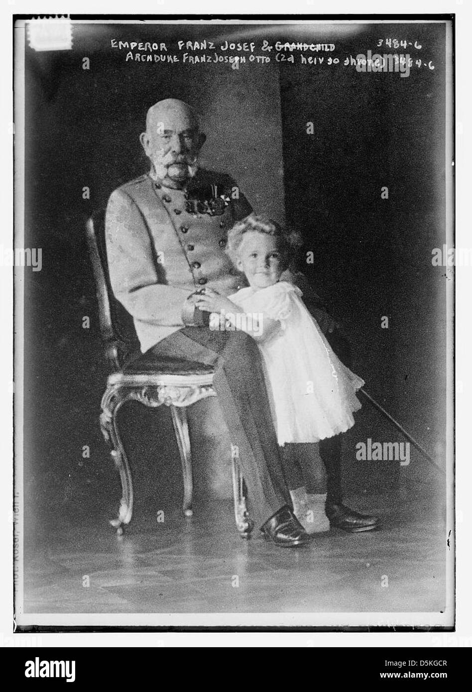 L'imperatore Franz Josef e arciduca Franz Joseph Otto (2d erede al trono) (LOC) Foto Stock