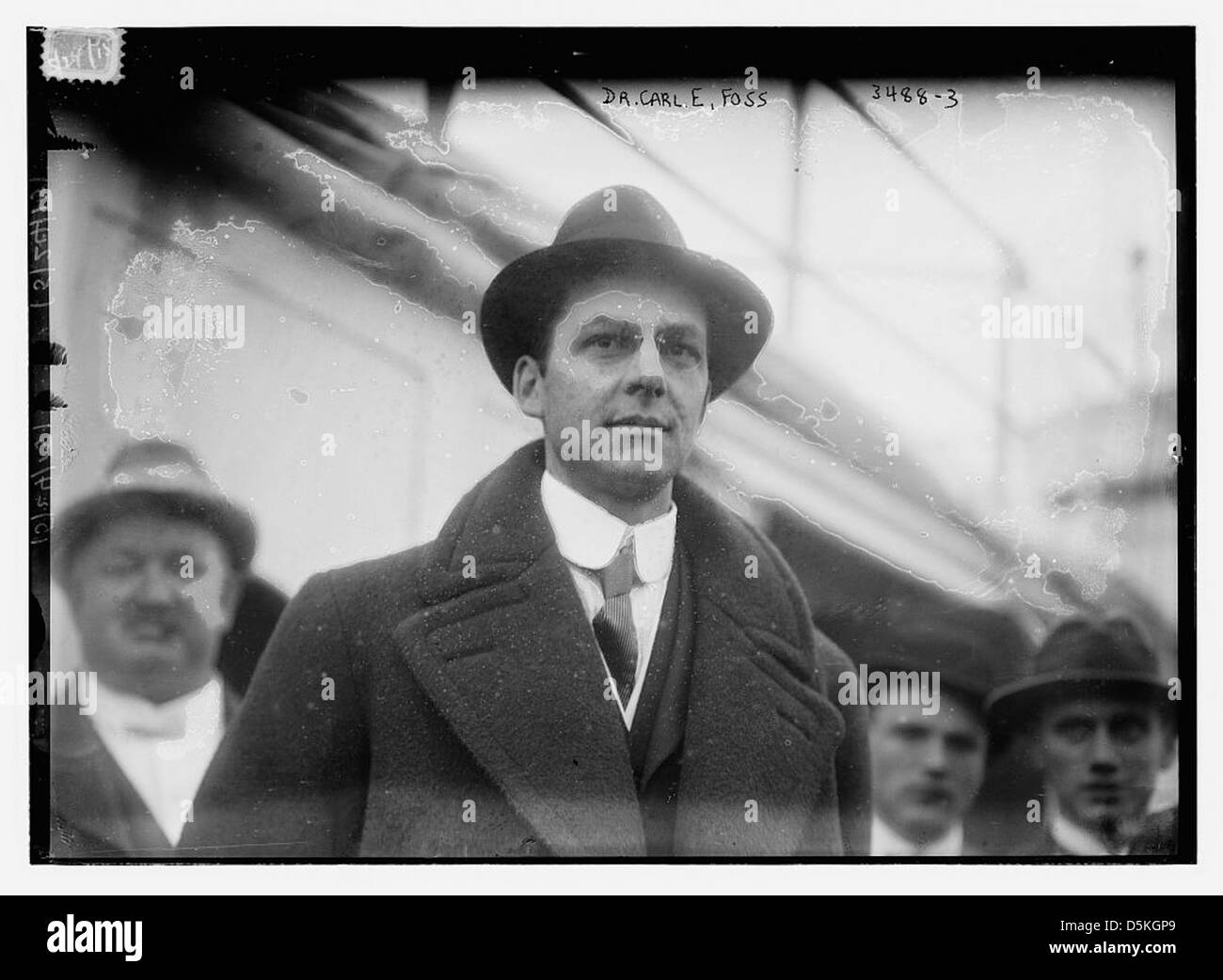 Il dottor Carl Elmer Foss, superstite del Lusitania naufragio. Bain Coll, 1915 (LOC) Foto Stock