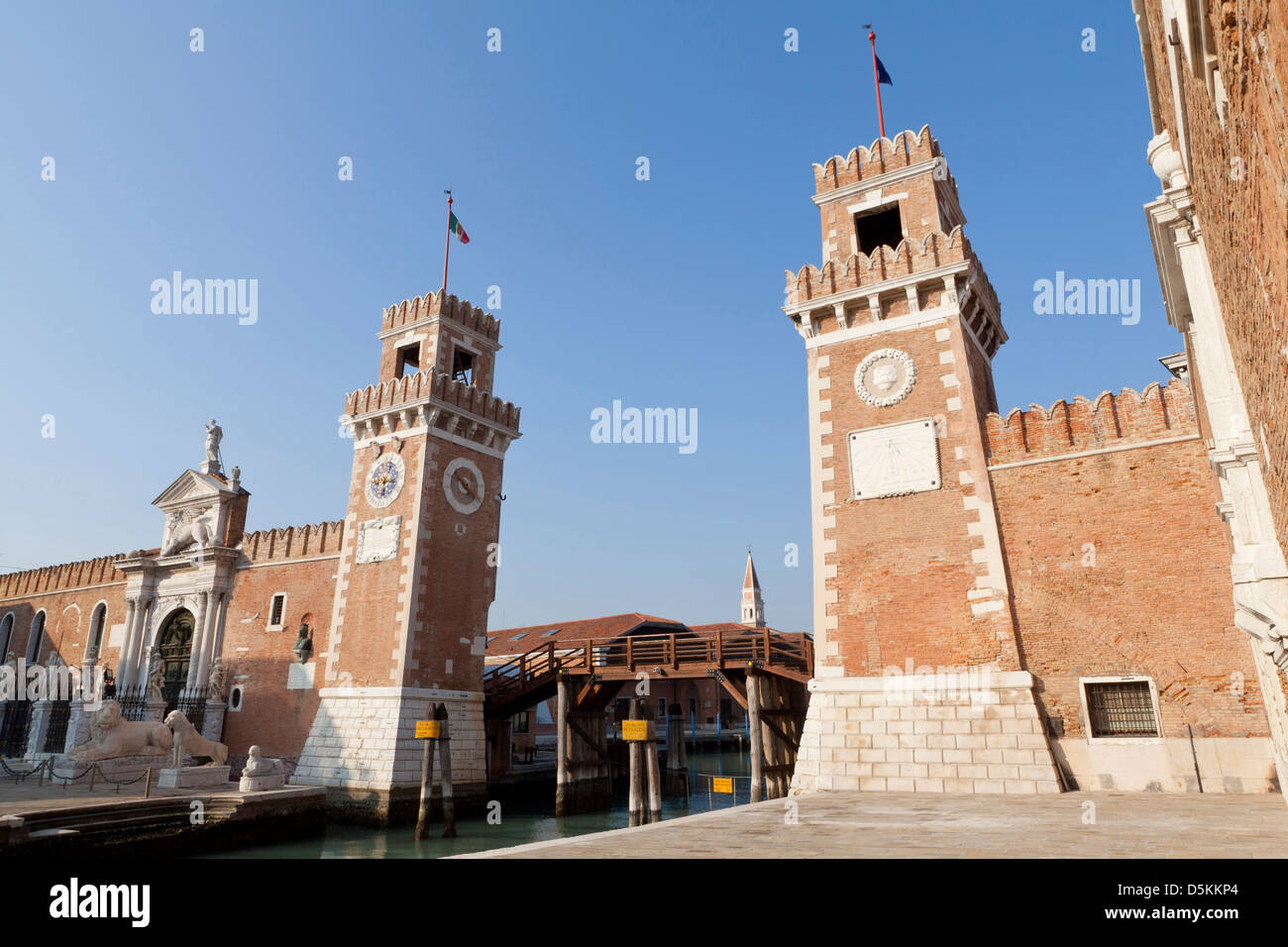 L'Arsenale Veneziano (Arsenale di Venezia) cantieri e armory nella città che ha riparato il città stato marine militari. Foto Stock