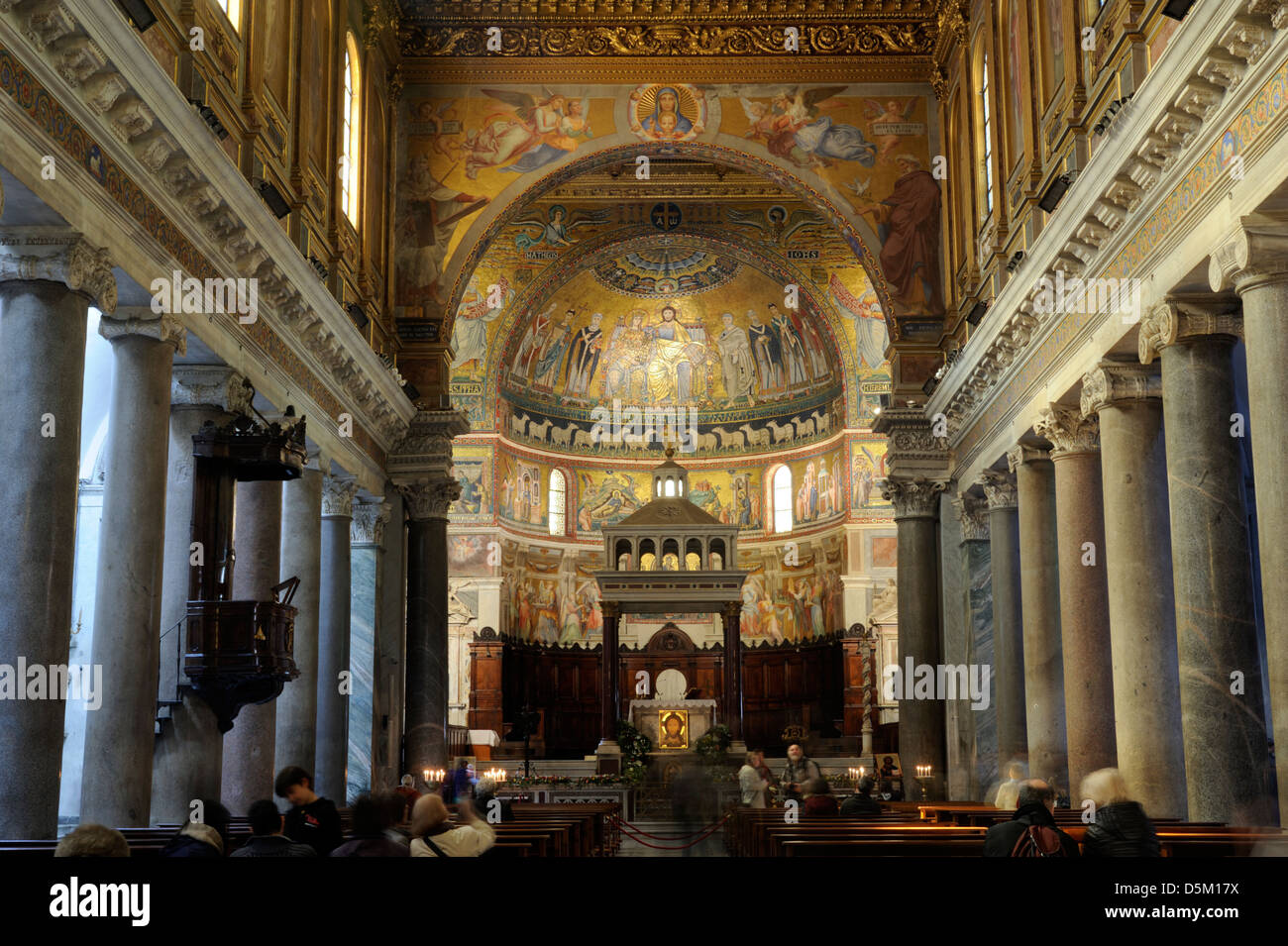 Italia, Roma, basilica di Santa Maria in Trastevere Foto Stock