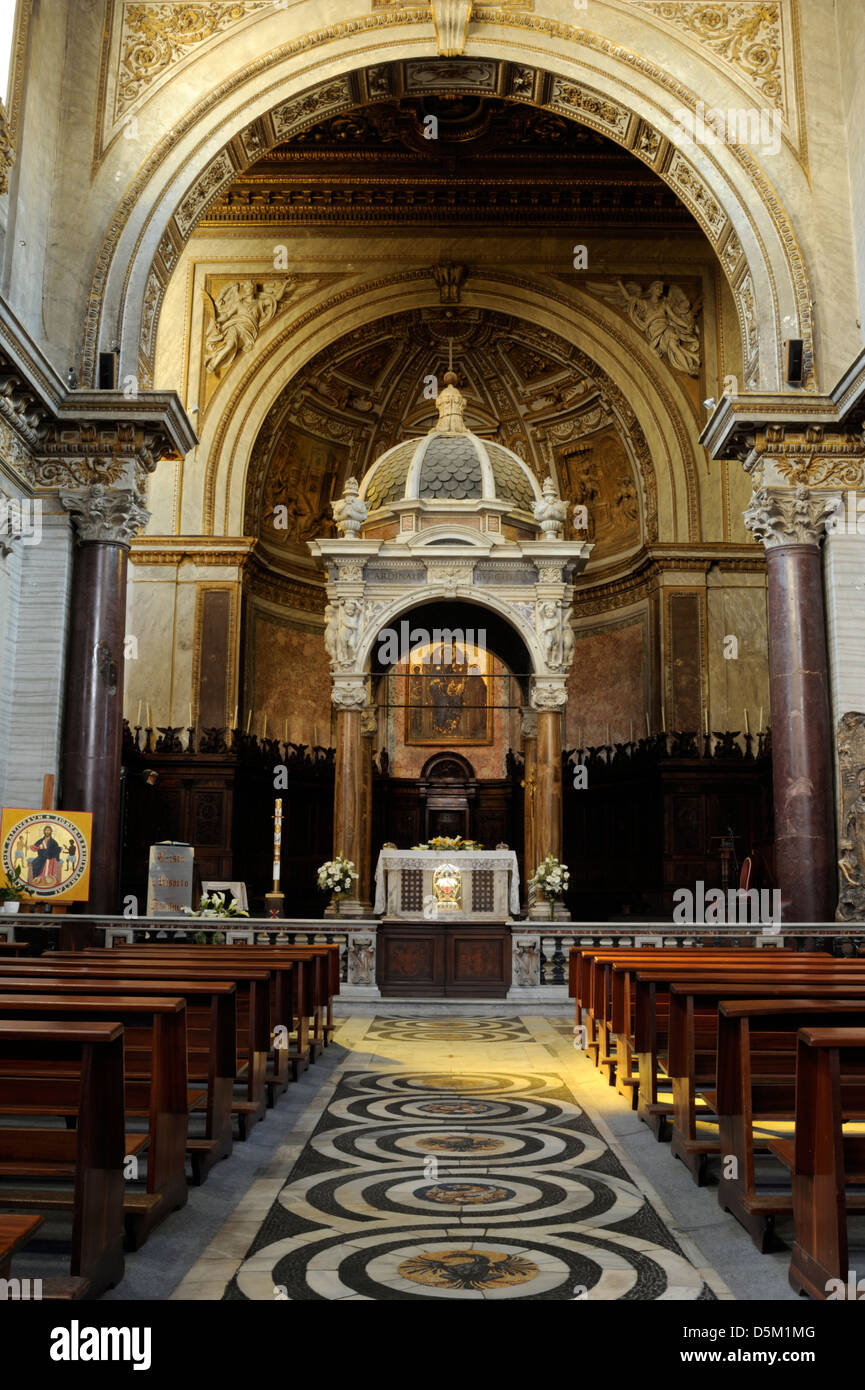 Italia, Roma, Trastevere, chiesa di San Crisogono Foto Stock