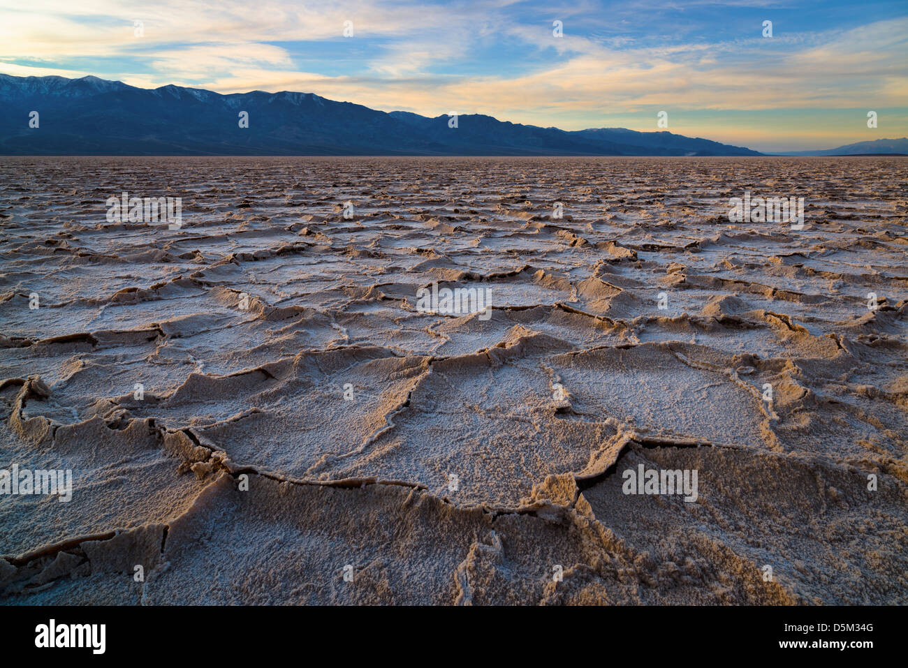 Stati Uniti, California, Valle della Morte, Salina Foto Stock