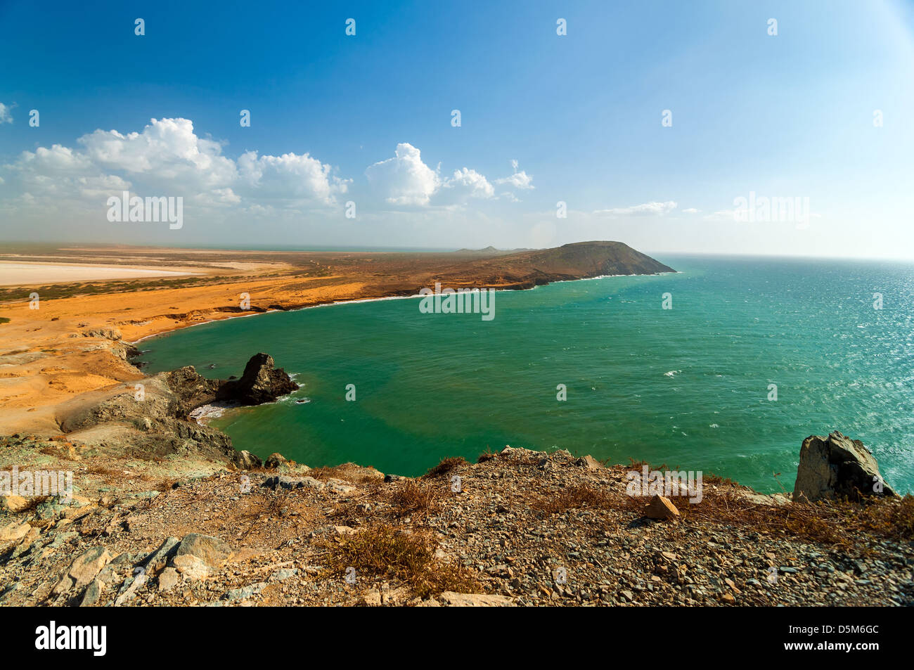 Bella desoloate secco costa de la Guajira, Colombia Foto Stock