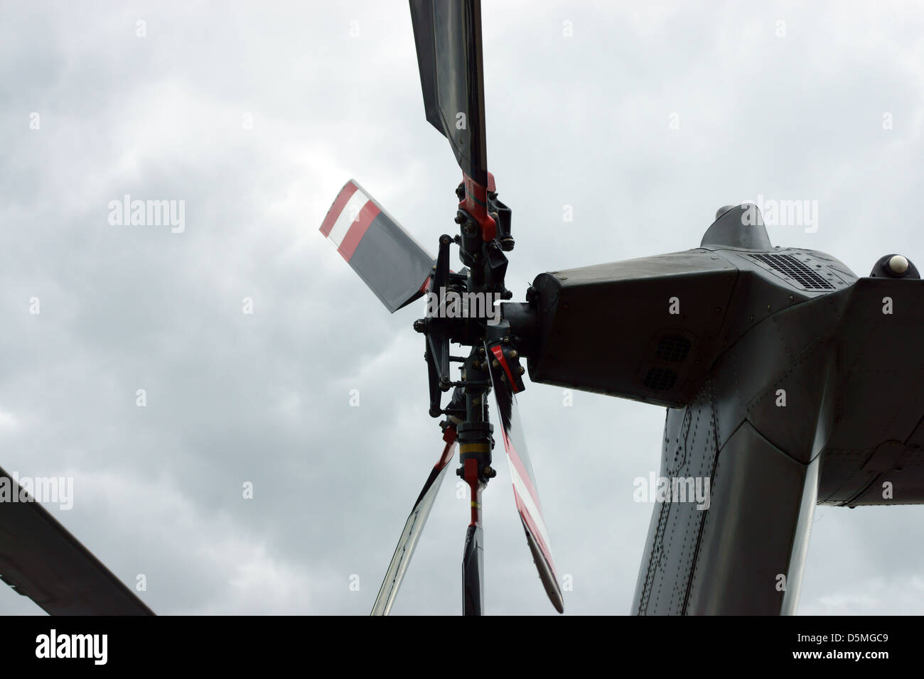 Elicottero rotore di coda lame merlin AW101 Foto Stock