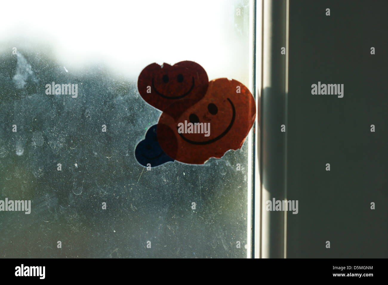 Adesivi faccia finestra harts sunny impronte digitali Foto Stock