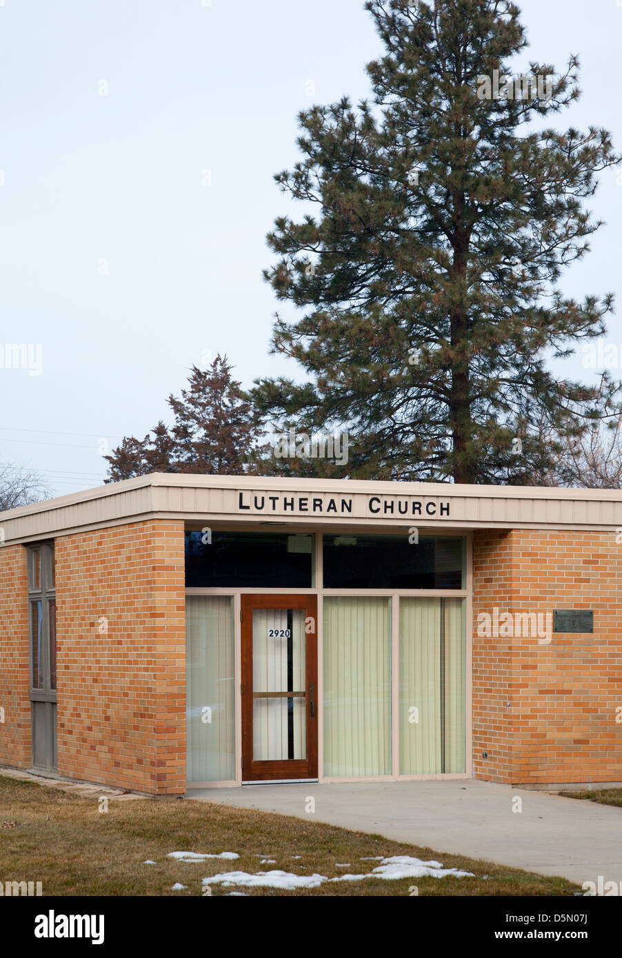 Chiesa luterana in inverno, 2012. Foto Stock