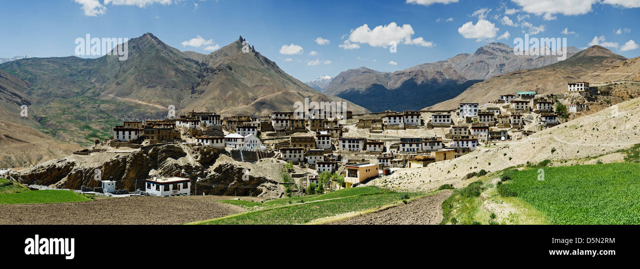 Villaggio di Kibber in Himalaya mountain Foto Stock