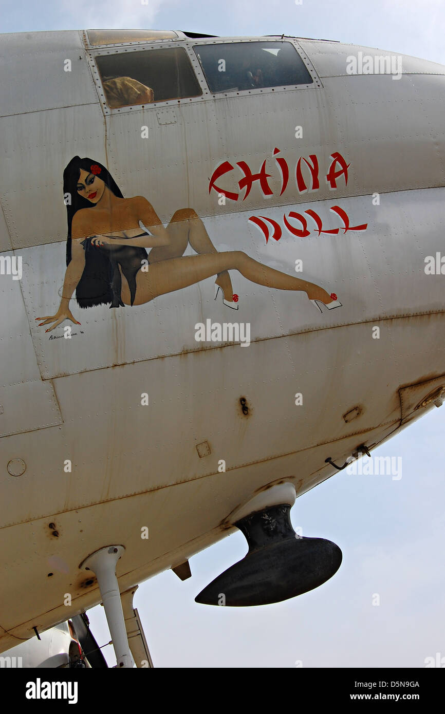 Curtiss C-46 Commando, Camarillo Airport, California Foto Stock