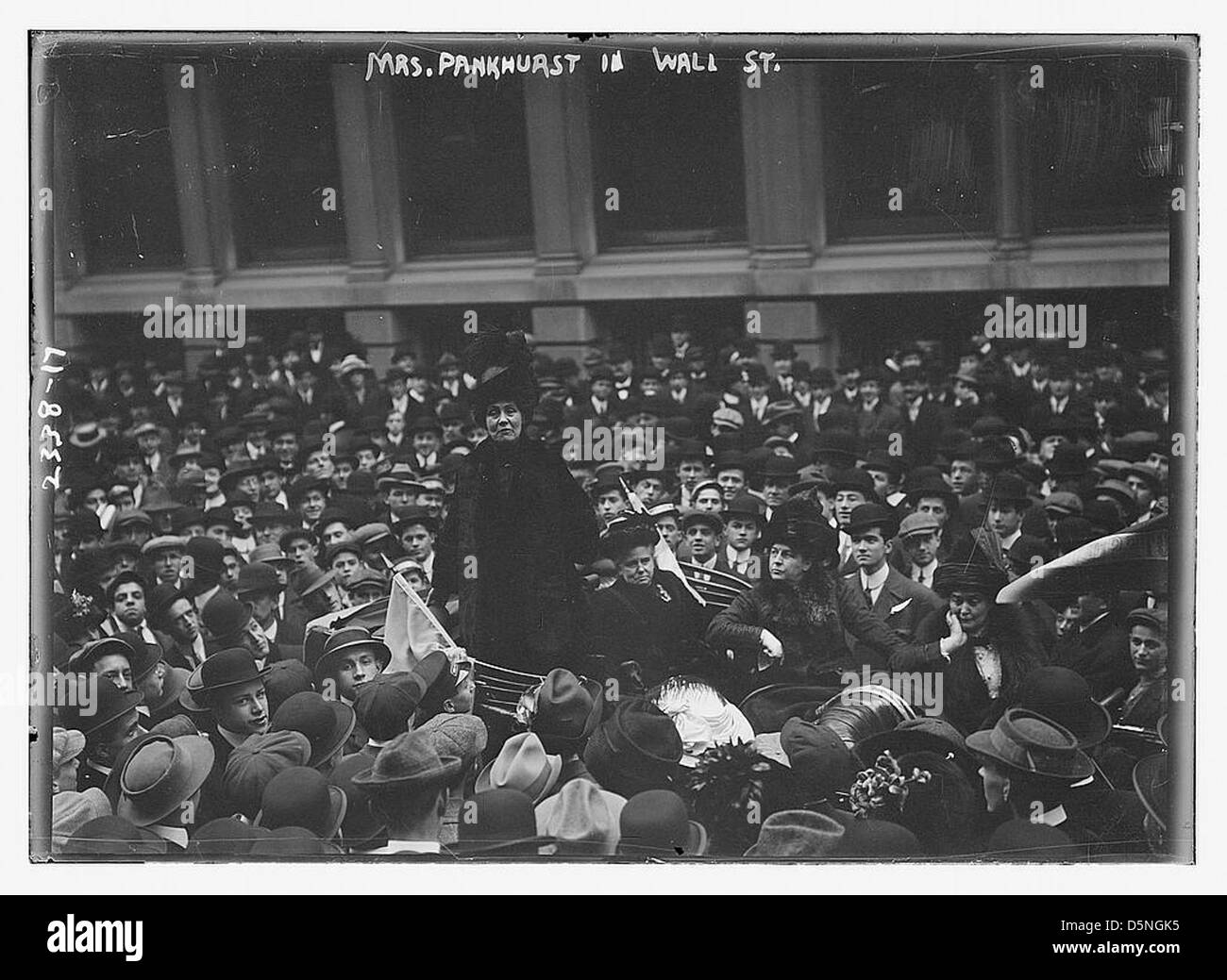 La sig.ra Pankhurst nella parete San (LOC) Foto Stock