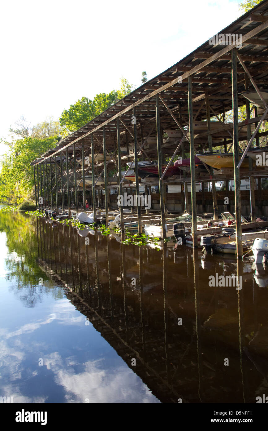 Cantiere a Highland Park Fish Camp vicino a Deland, FL Foto Stock