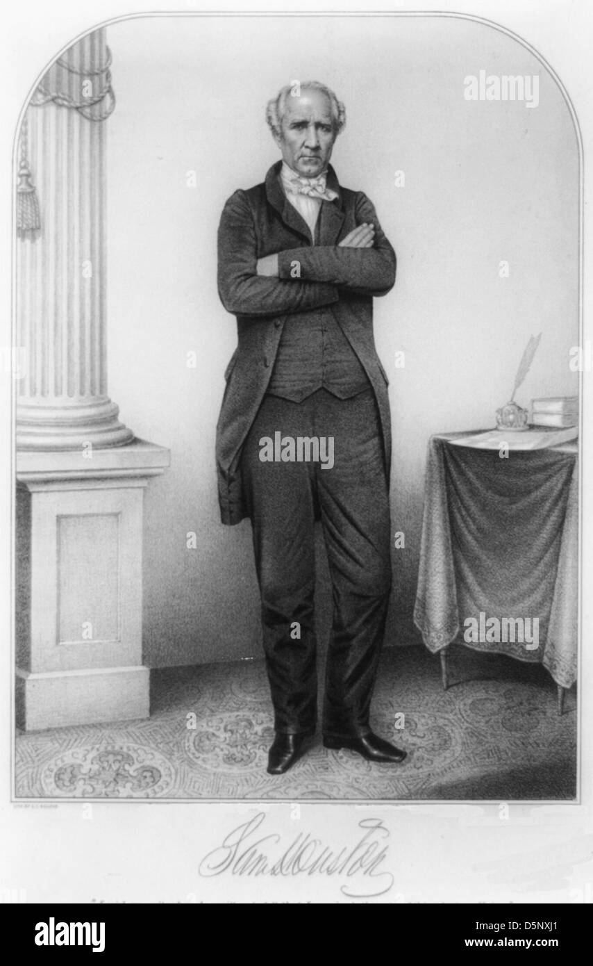 Sam Houston - statista americano Foto Stock
