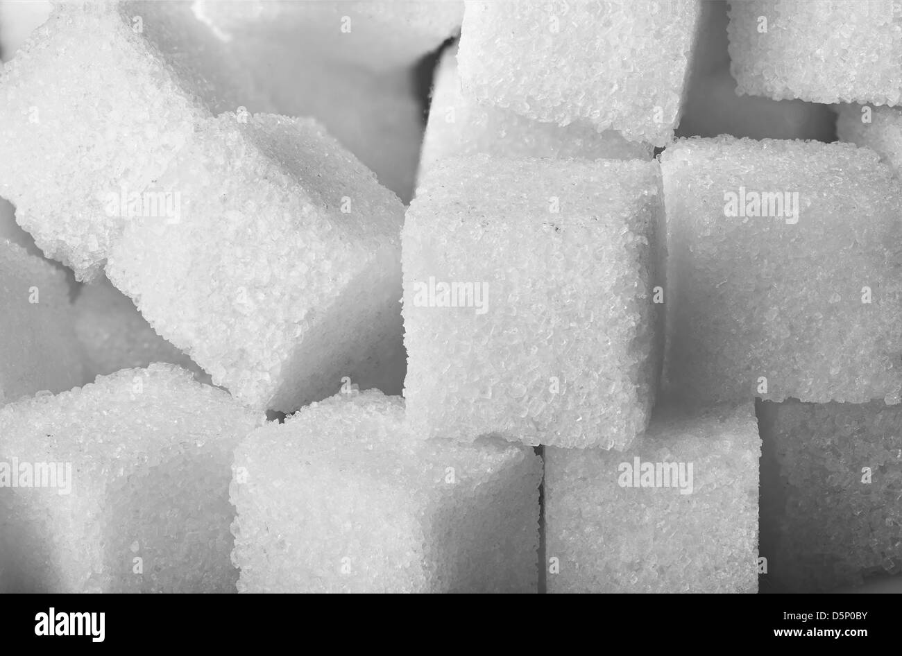 Primo piano dei cubetti di zucchero Foto Stock