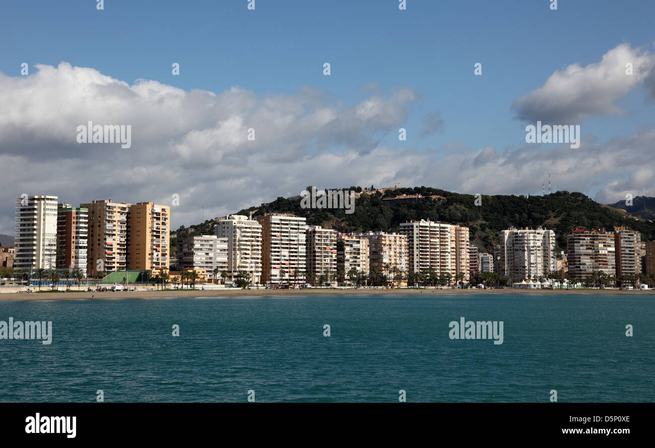 Quartiere residenziale di Malaga - La Caleta. Andalusia, Spagna Foto Stock