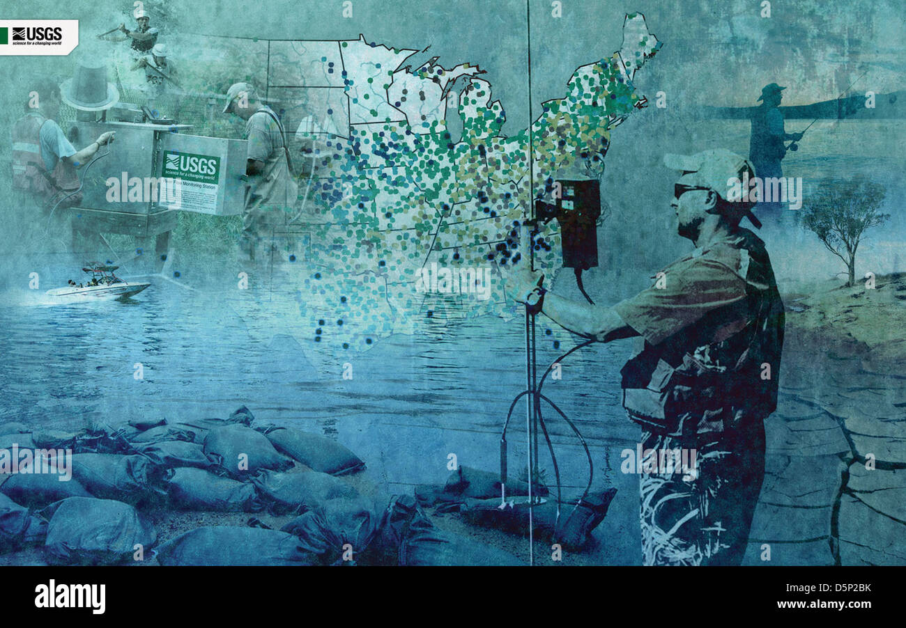 Questa immagine mostra una canoa su un corso d'acqua costiero di Salish, una regione nota per la sua bellezza naturale. Mette in evidenza l'attenzione rivolta alla qualità dell'acqua e alla scienza ambientale nel Pacifico nord-occidentale. Foto Stock