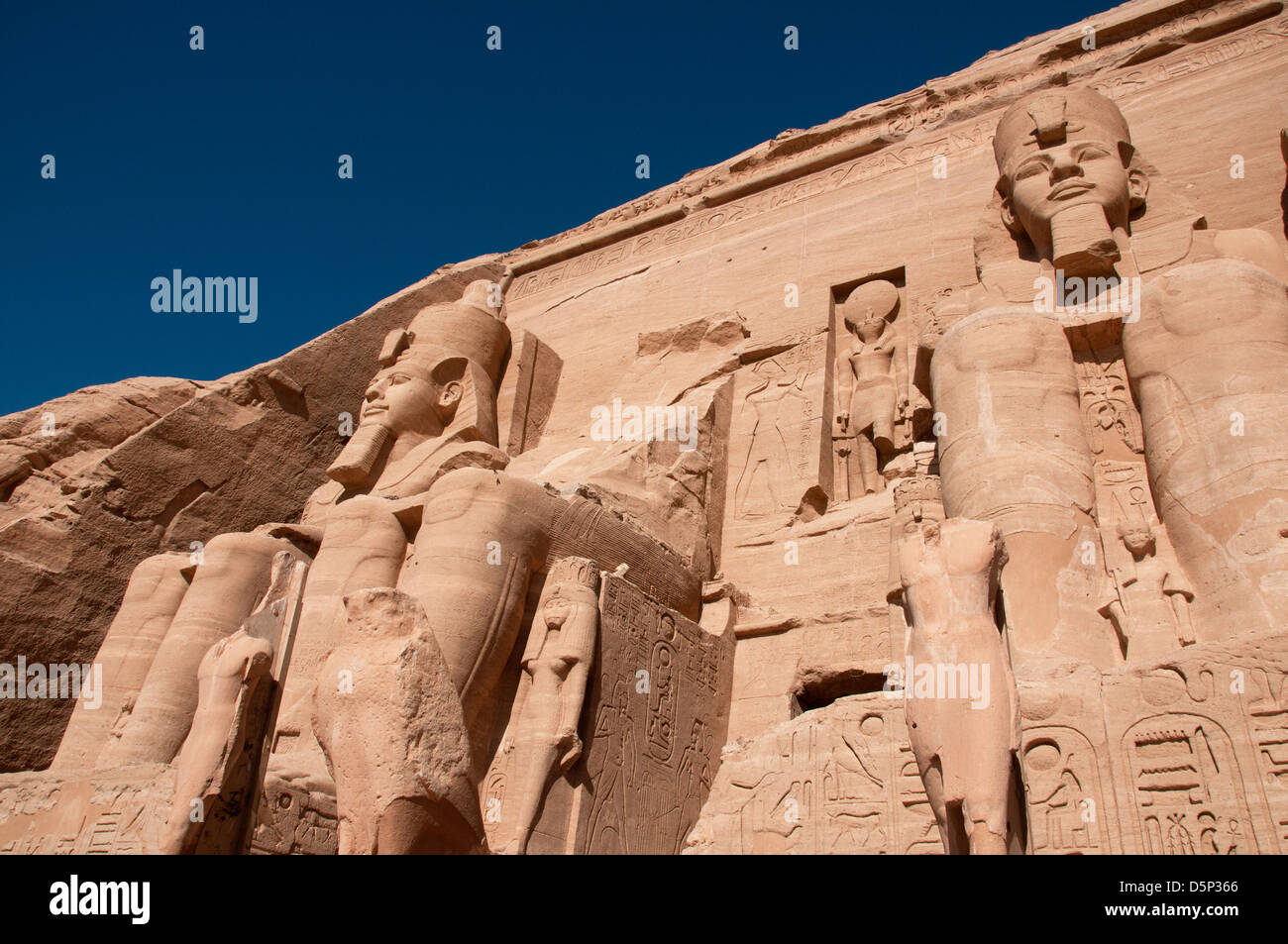Abu Simbel templi, Nubia, l'Egitto meridionale, un sito patrimonio mondiale dell'Unesco Foto Stock