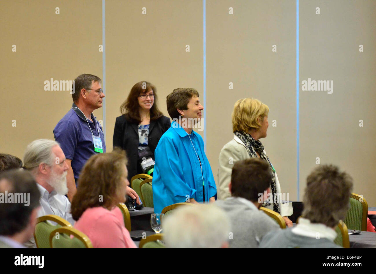 Questa mappa della sessione nazionale del gruppo TNM Users durante la conferenza sulla qualità dell'acqua evidenzia le principali regioni costiere dell'area costiera di Salish, concentrandosi sulla salute degli ecosistemi acquatici e sull'impatto dell'attività umana sulle risorse idriche locali. Foto Stock