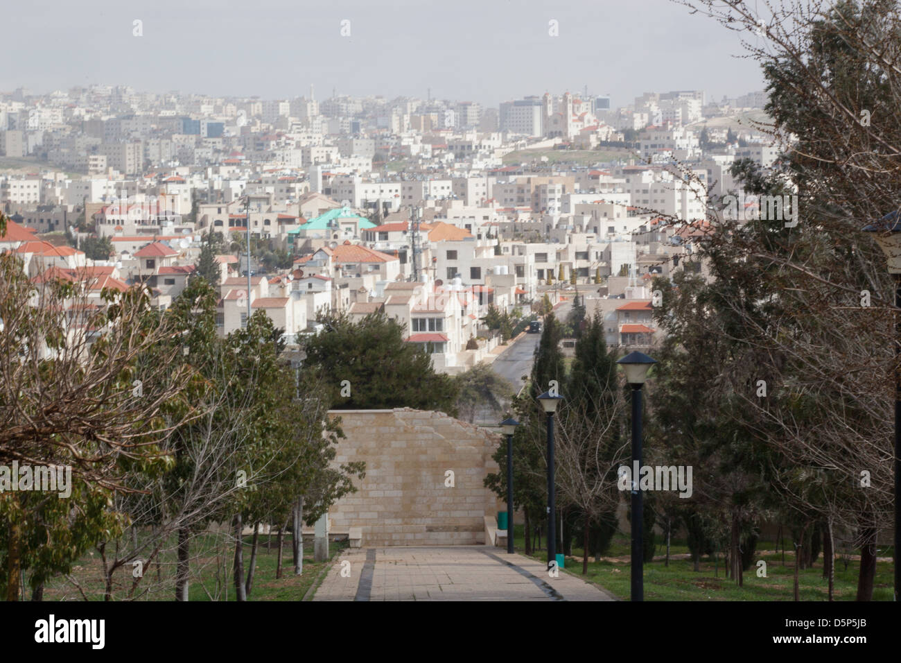 Vista di Amman, Giordania, una bella città capitale in una progressiva paese mediorientale Foto Stock
