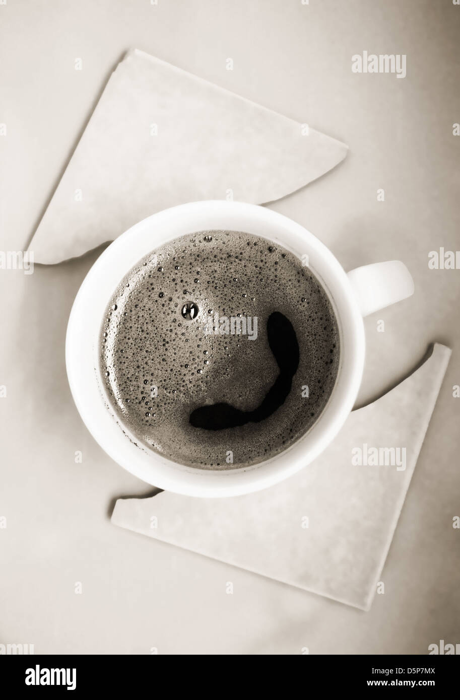 Immagine della tazza di caffè, monocromatico Foto Stock