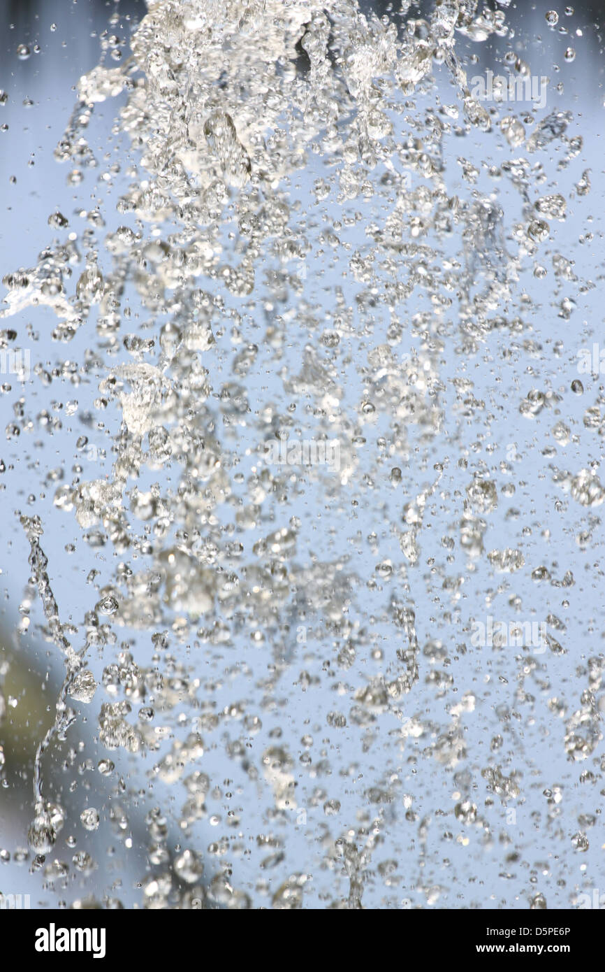 Le goccioline di acqua con bolle e acqua diffusa. Foto Stock
