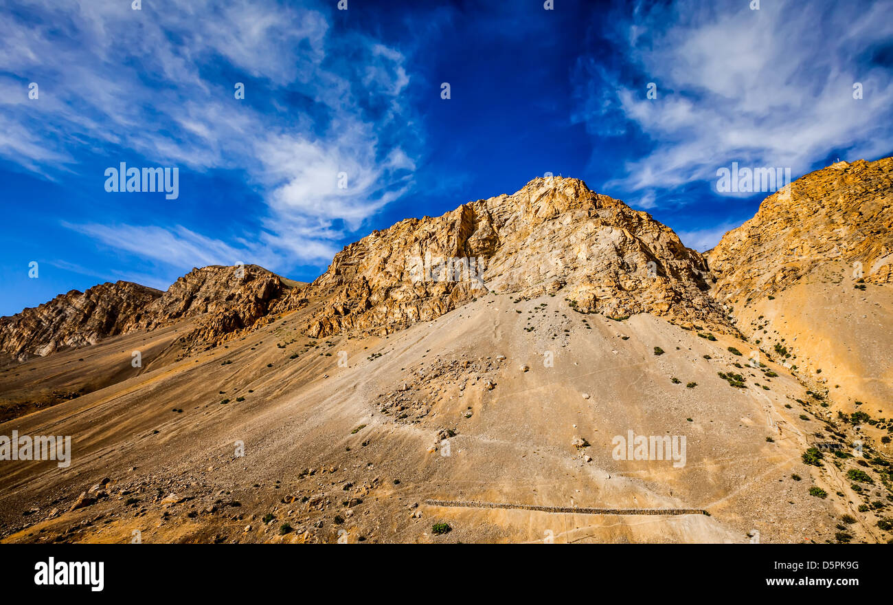 Paesaggio di montagna. Spiti Valley, Himachal Pradesh, India Foto Stock