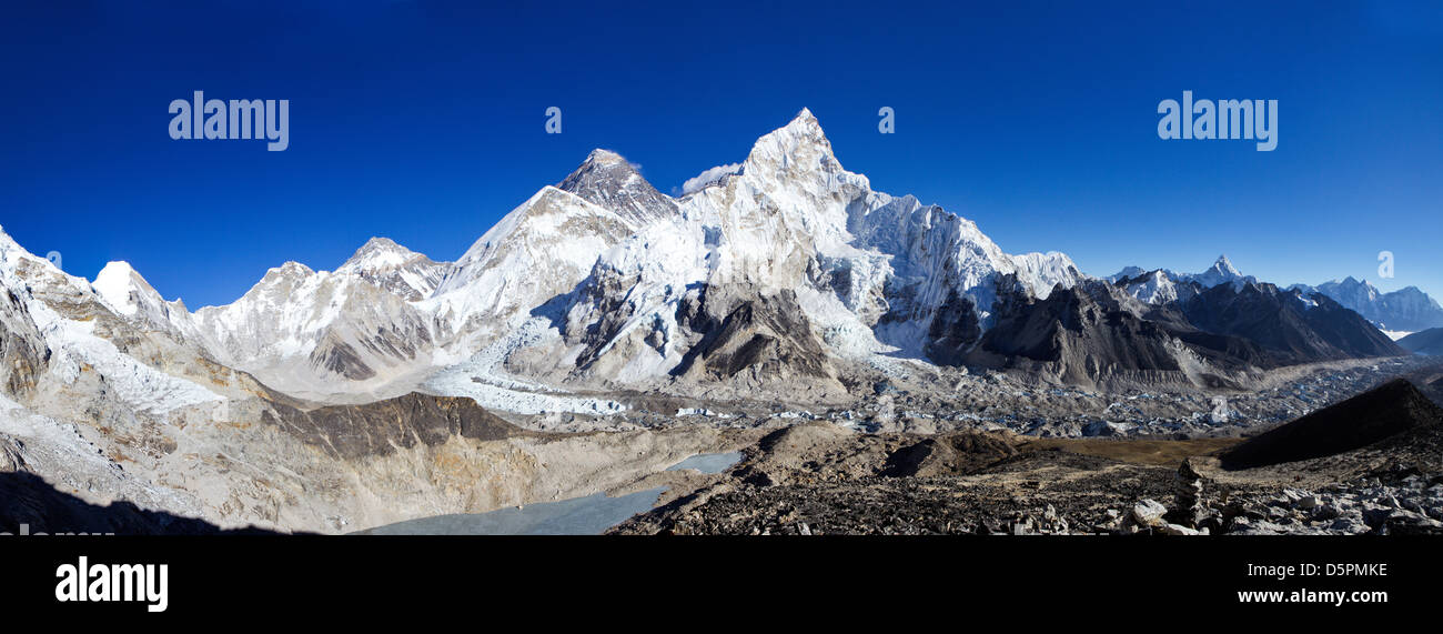 Everest intervallo da Kala Pattar, Nepal Foto Stock