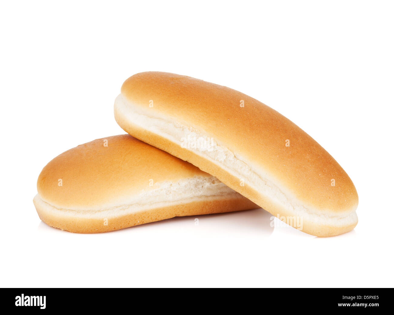 Due hot dog panini. Isolato su sfondo bianco Foto Stock