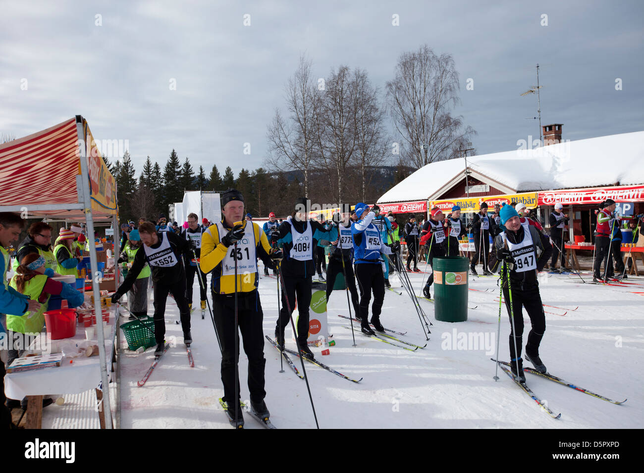 La svedese più grande gara di sci Foto Stock