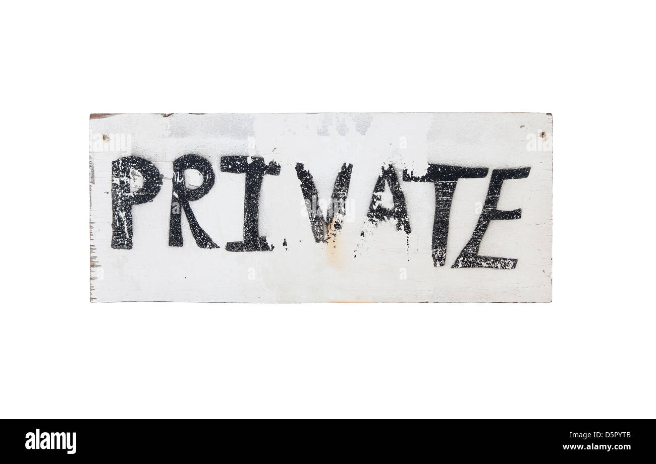 Segnale di avviso isolato su sfondo bianco Foto Stock