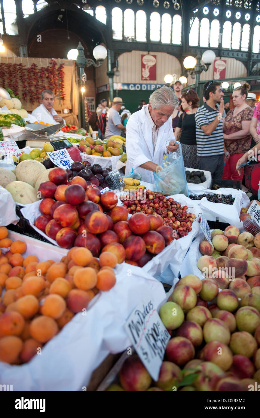 Mercado Central, uno del Cile del più grande di alimenti freschi mercati Santiago del Cile Foto Stock