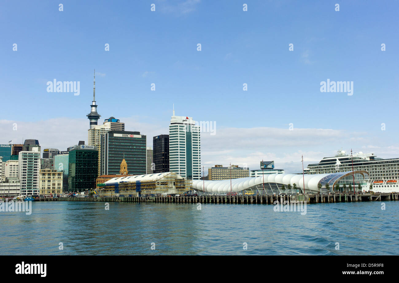 Auckland waterfront che mostra il cloud. Foto Stock