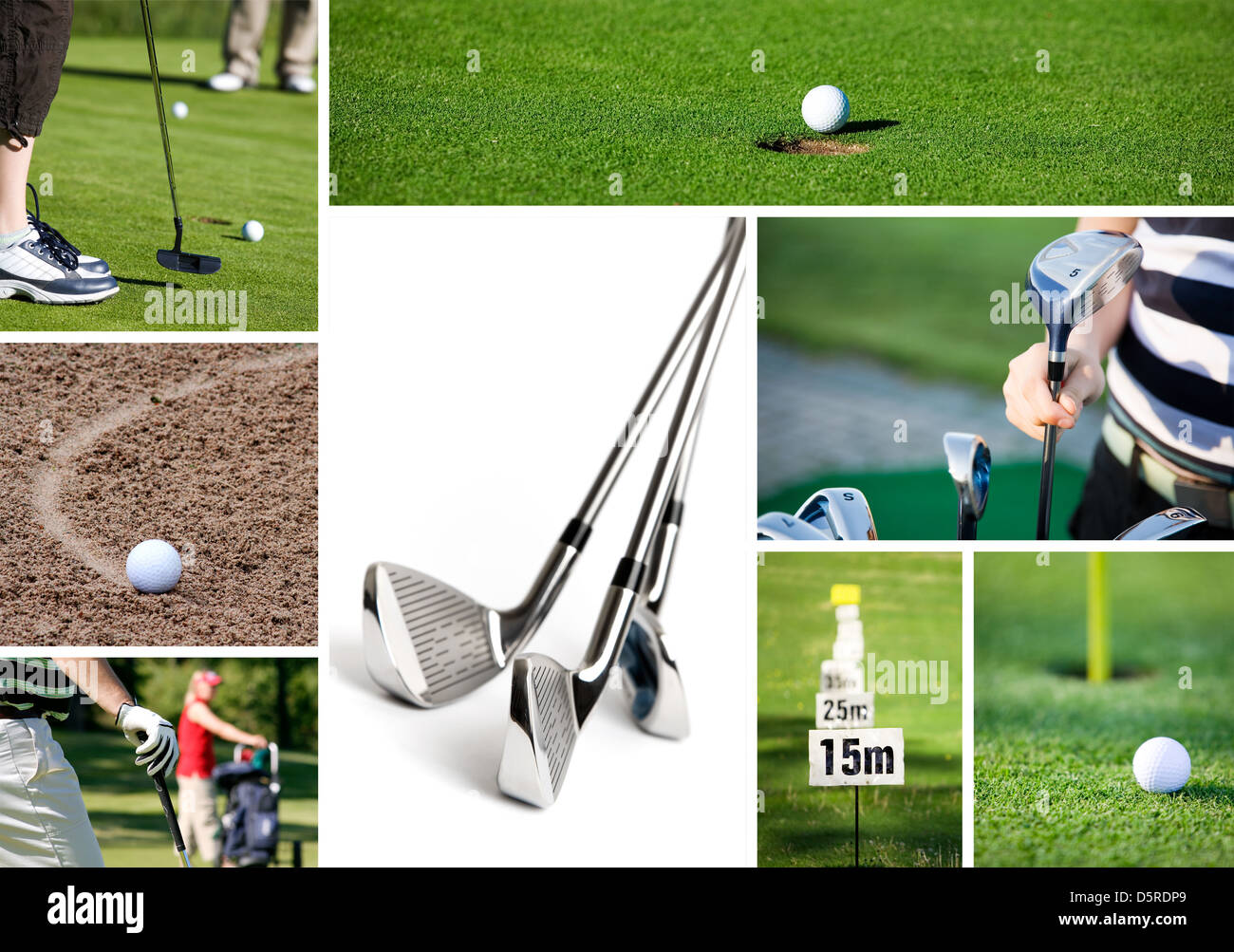 Raccolta di golf immagini correlate Foto Stock