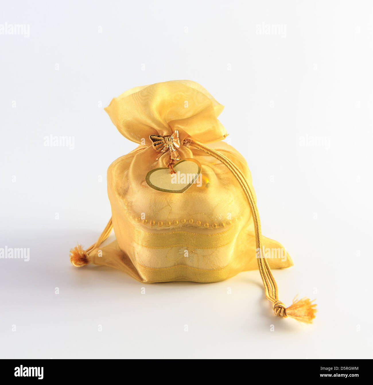 Oro elegante confezione regalo Foto Stock