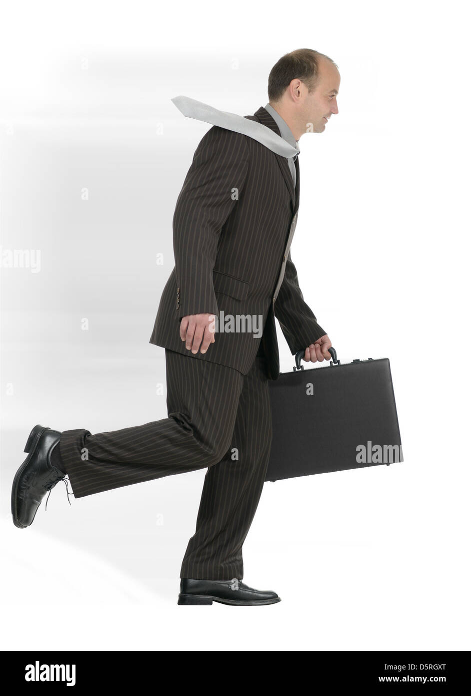 Occupato nell'esecuzione di imprenditore Foto Stock
