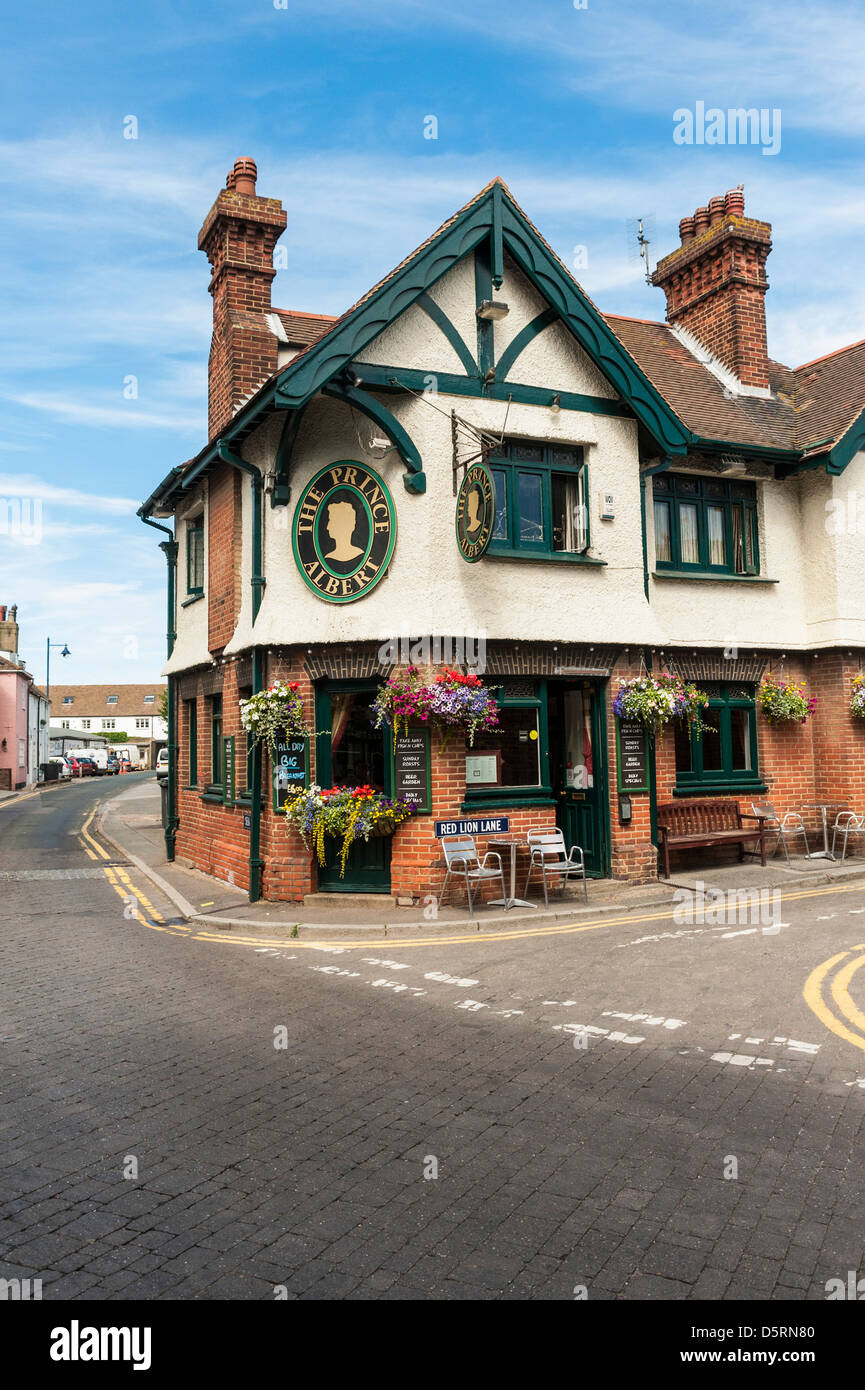 Il Prince Albert pub di whitstable kent, England, Regno Unito Foto Stock