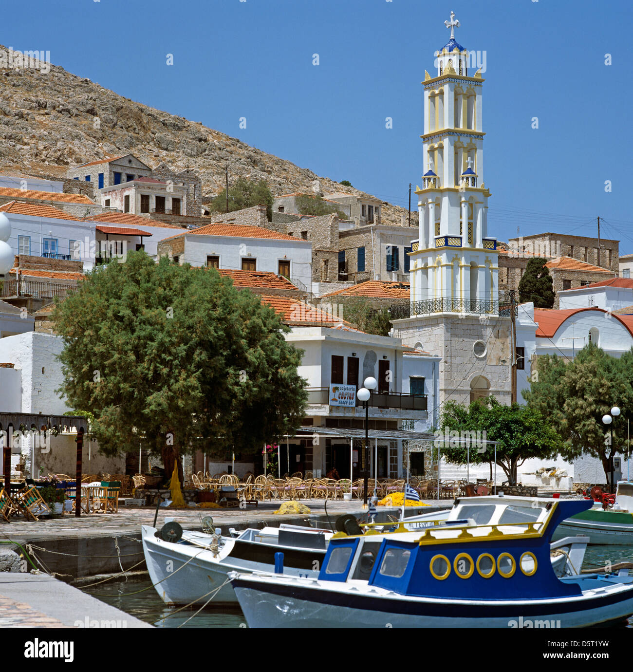 Il Porto Halki Isole Greche Hellas Foto Stock